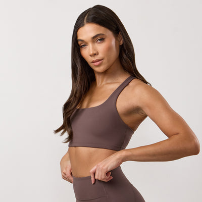 Gym King Peach Luxe Redefined Bra - Deep Mocha