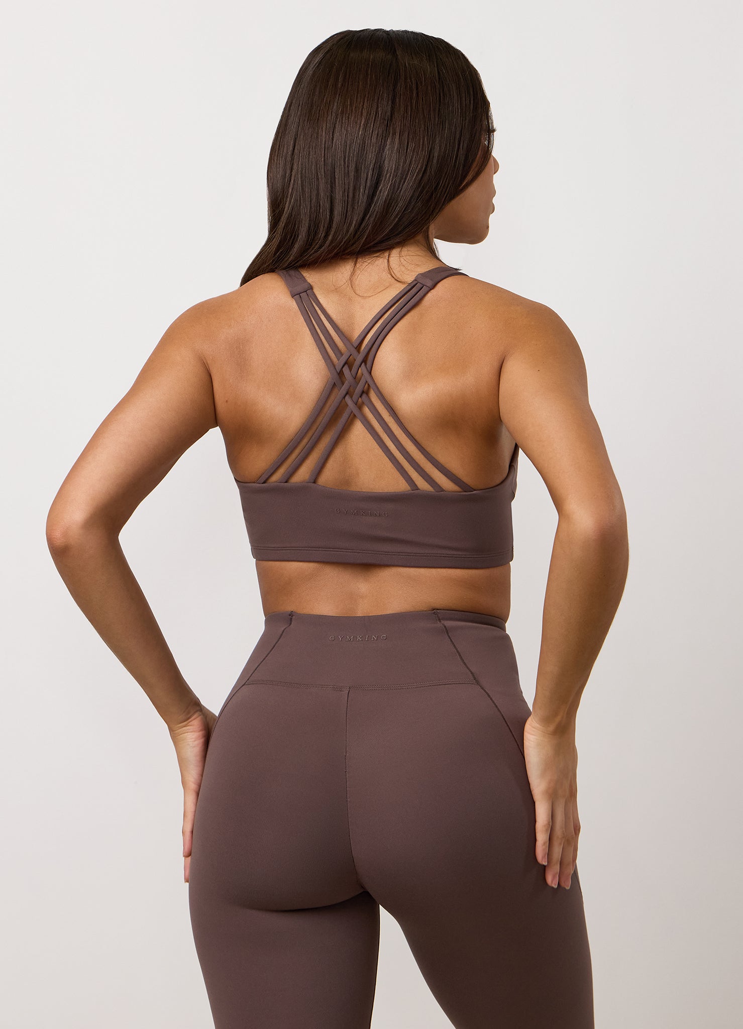 Gym King Peach Luxe Redefined Bra - Deep Mocha