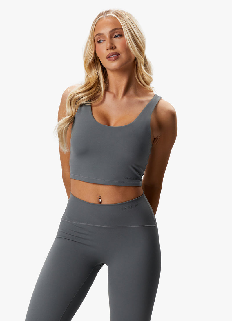 Gym King Peach Luxe Tank - Dark Sage Luxe