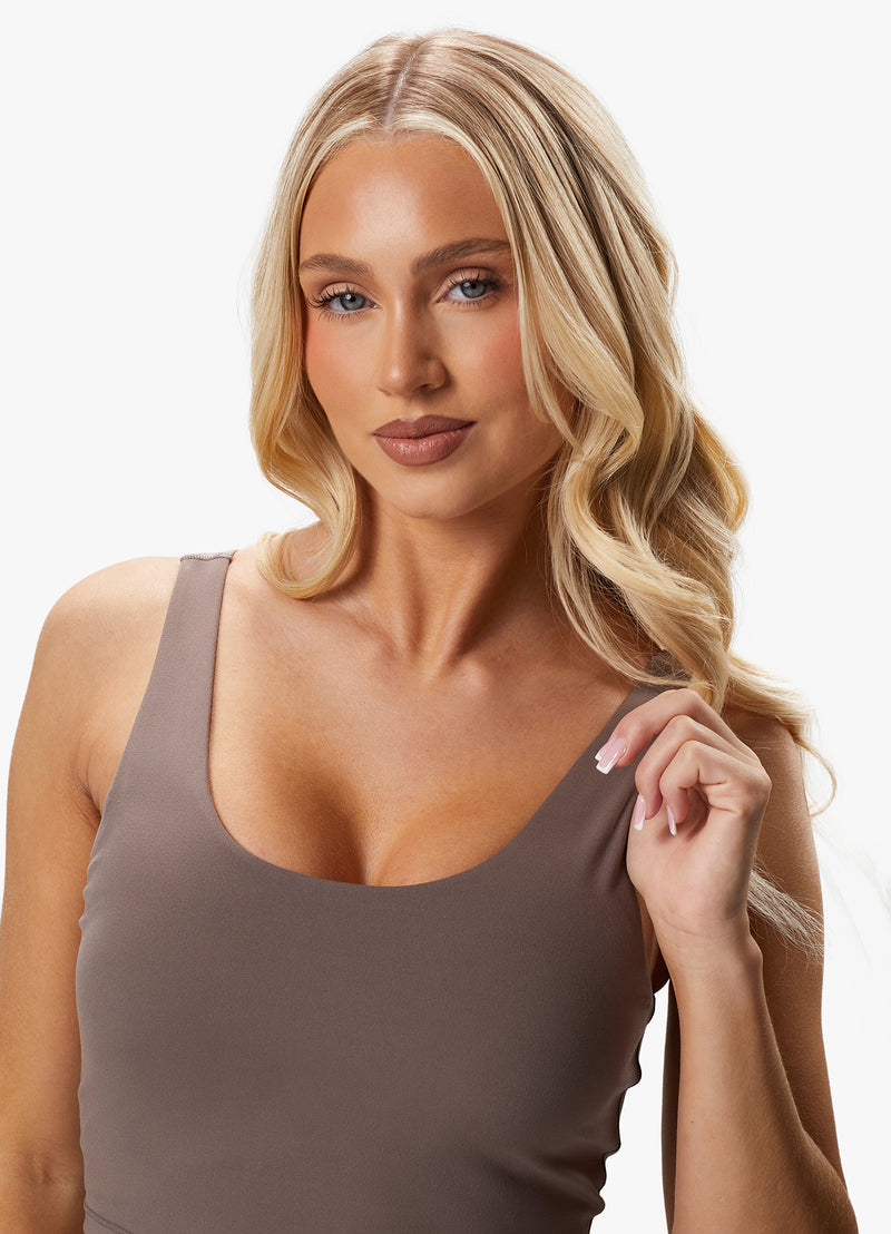 Gym King Peach Luxe Tank - Praline Luxe