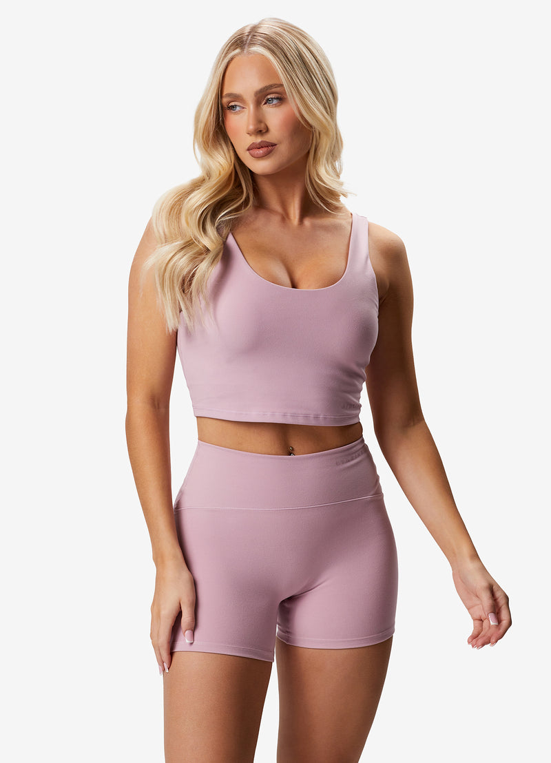 Gym King Peach Luxe Tank - Dusky Mauve Luxe