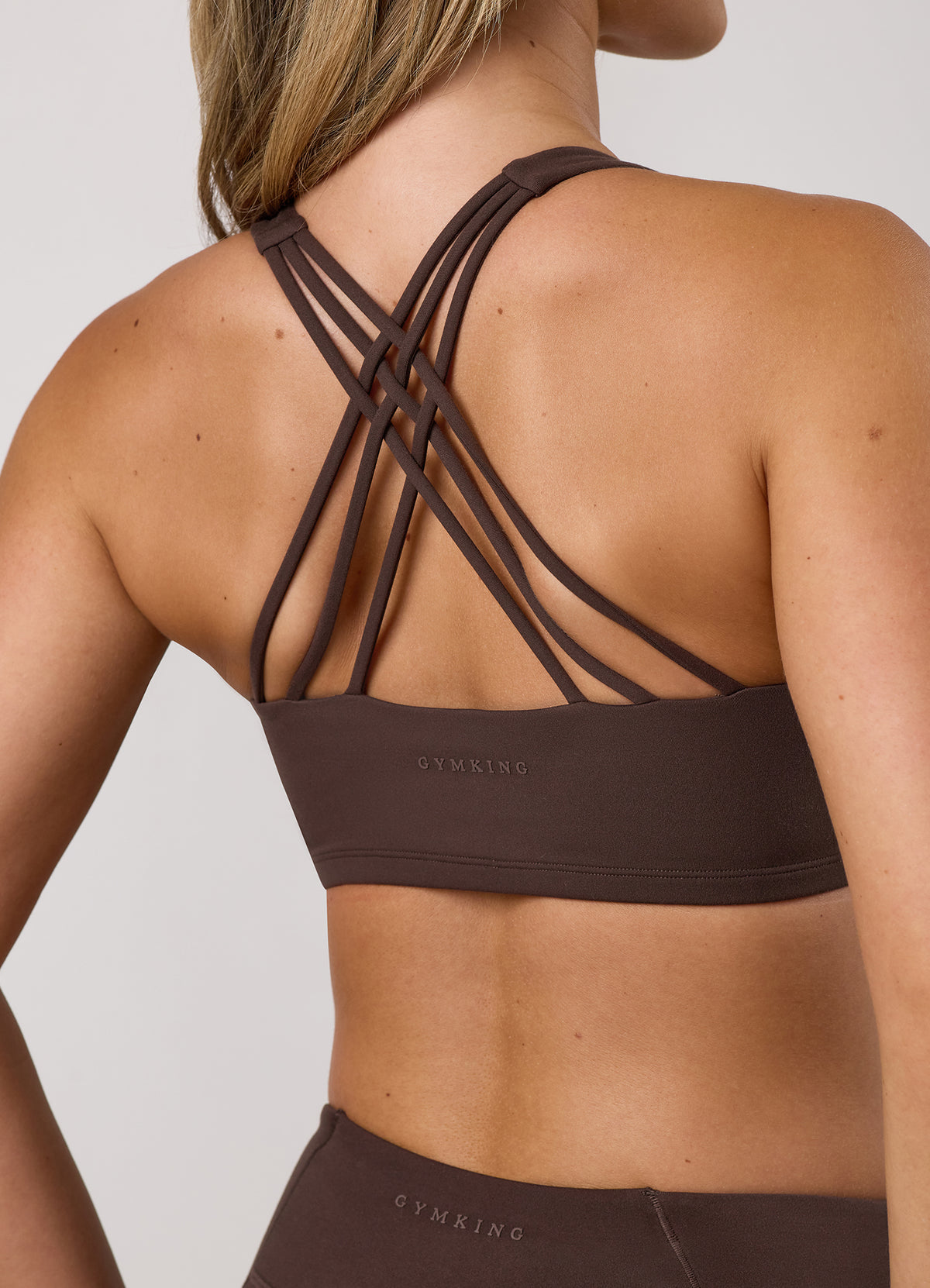 Gym King Peach Luxe Redefined Bra - Dark Chocolate
