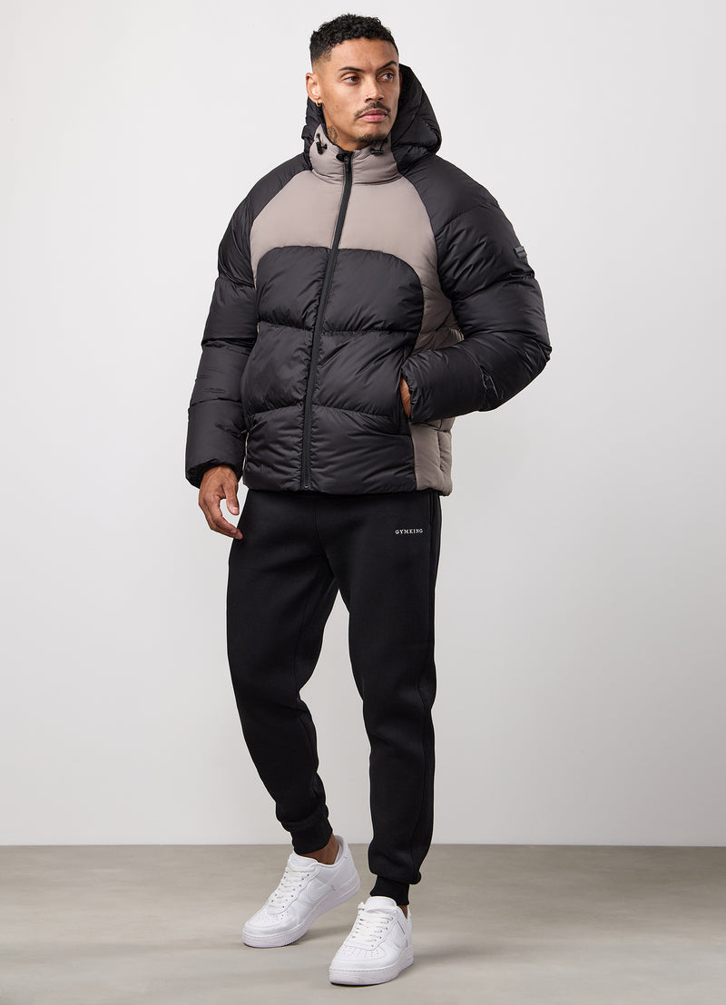 Gym King Peak Puffer Jacket - Black/Cinder