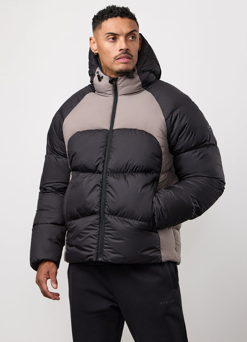 Gym King Peak Puffer Jacket - Black/Cinder
