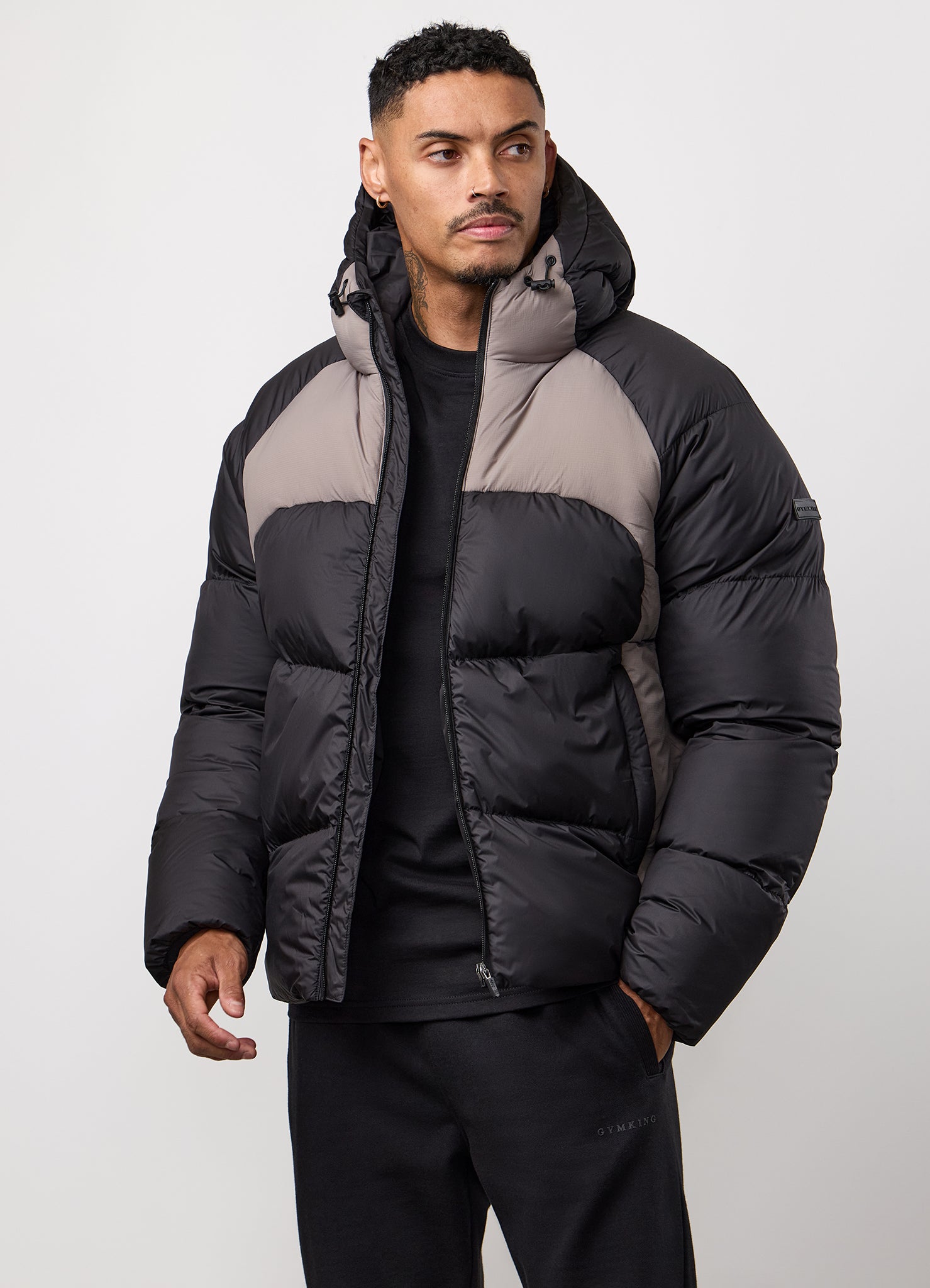 Gym King Peak Puffer Jacket - Black/Cinder