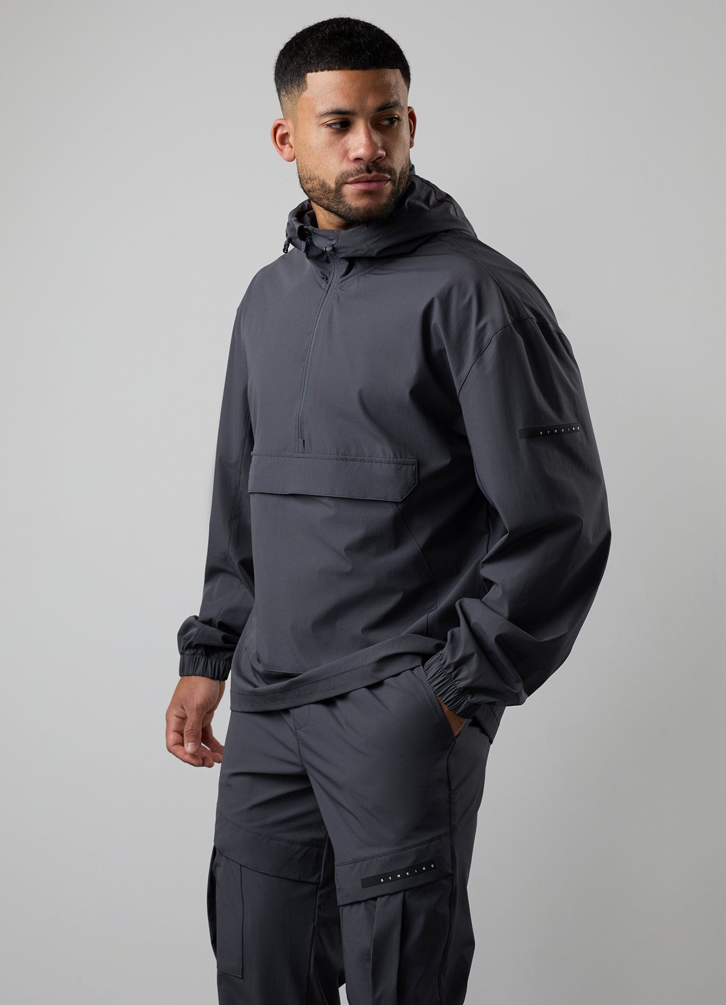Gym King Pursuit 1/2 Zip Hood - Graphite