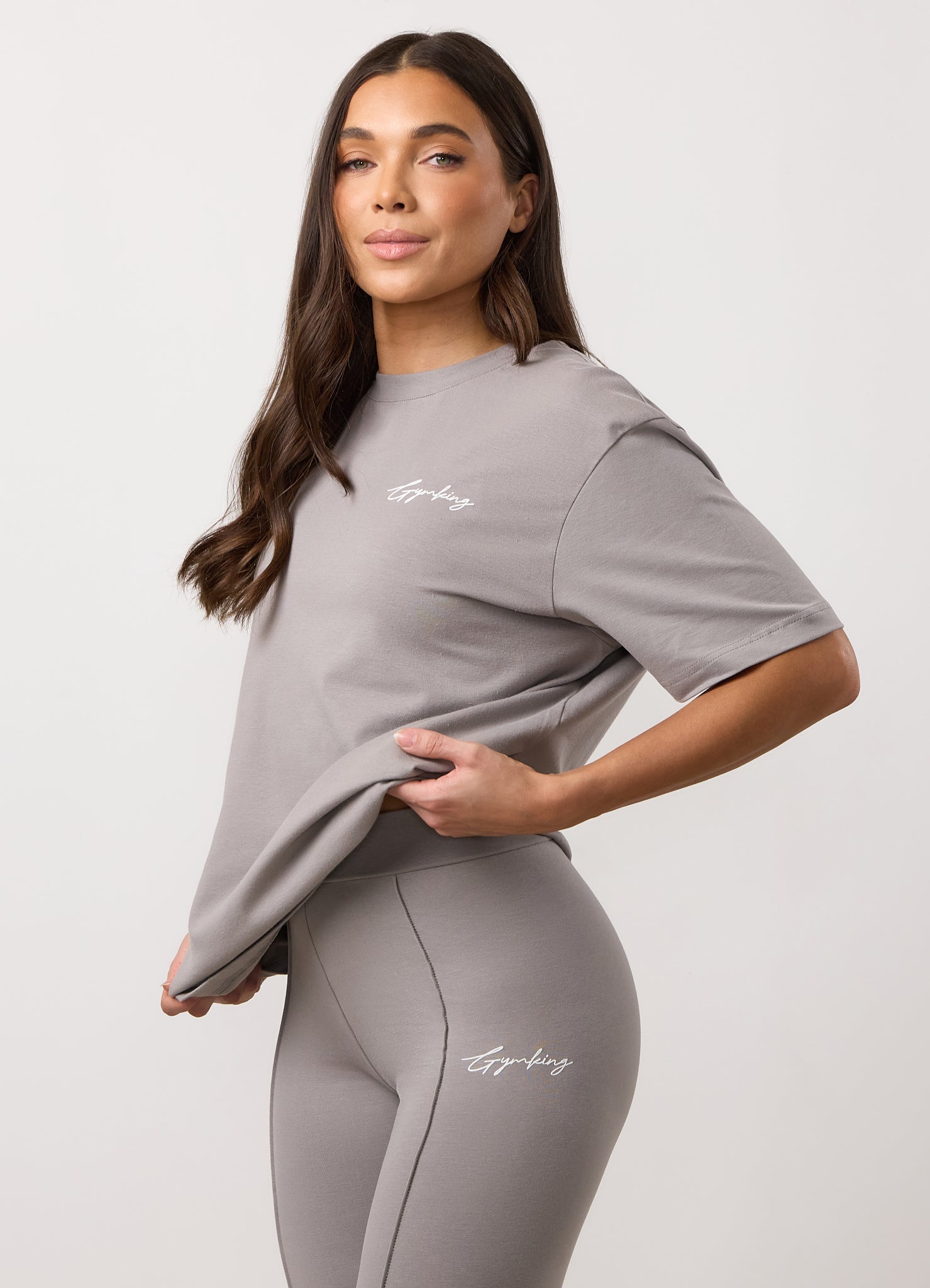 Gym King Poise Boyfriend Tee - Warm Grey