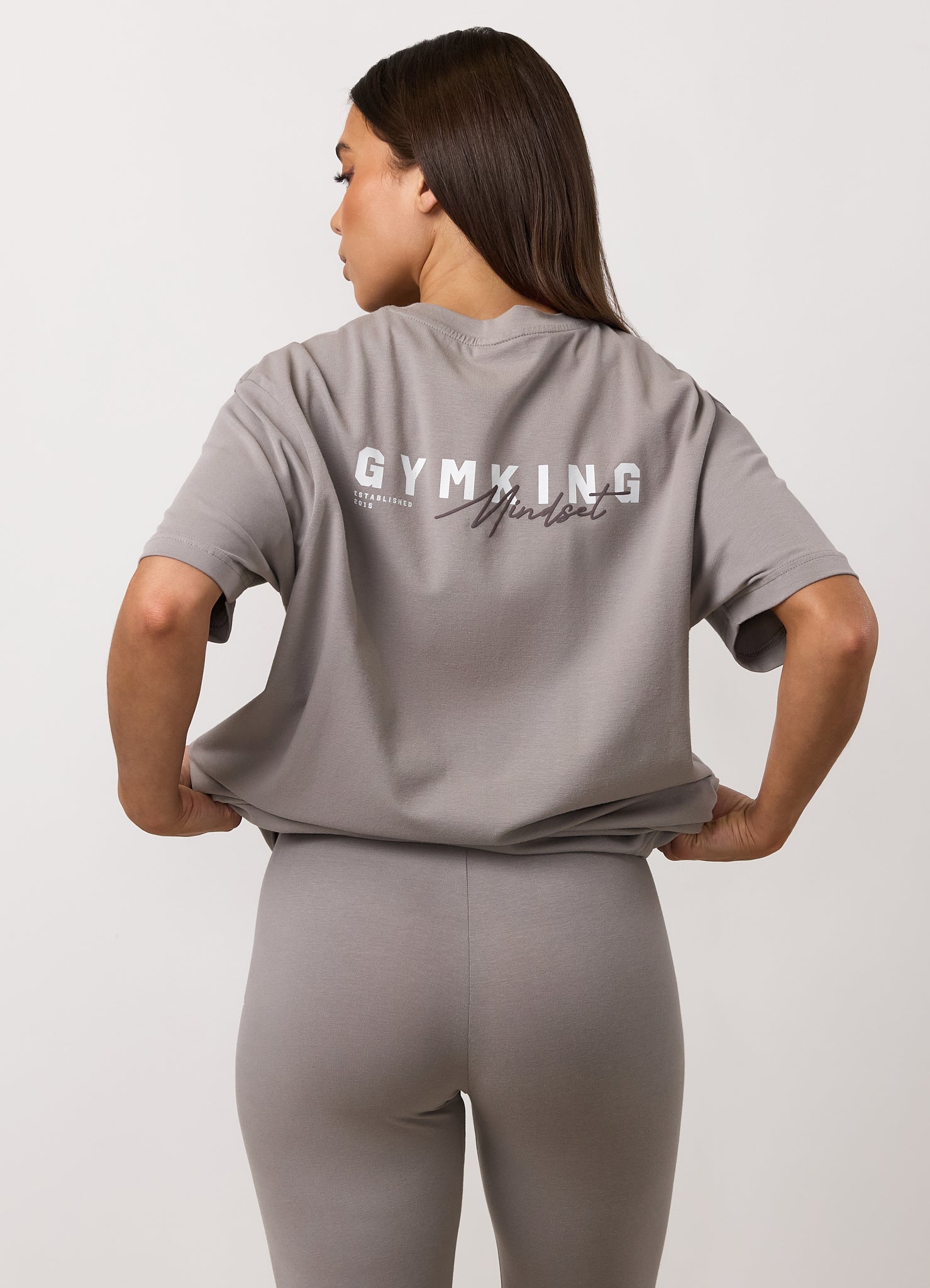 Gym King Poise Boyfriend Tee - Warm Grey