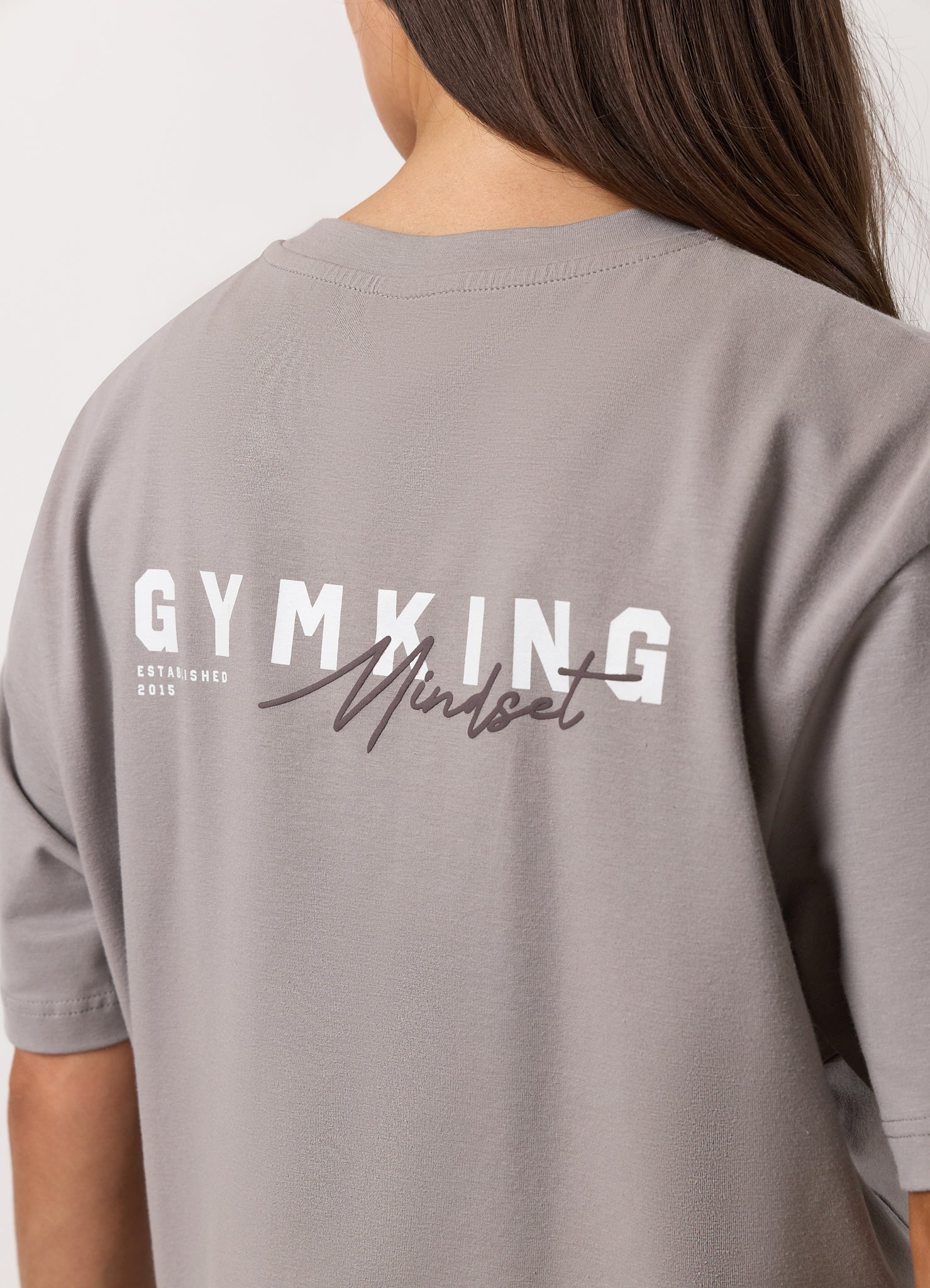 Gym King Poise Boyfriend Tee - Warm Grey