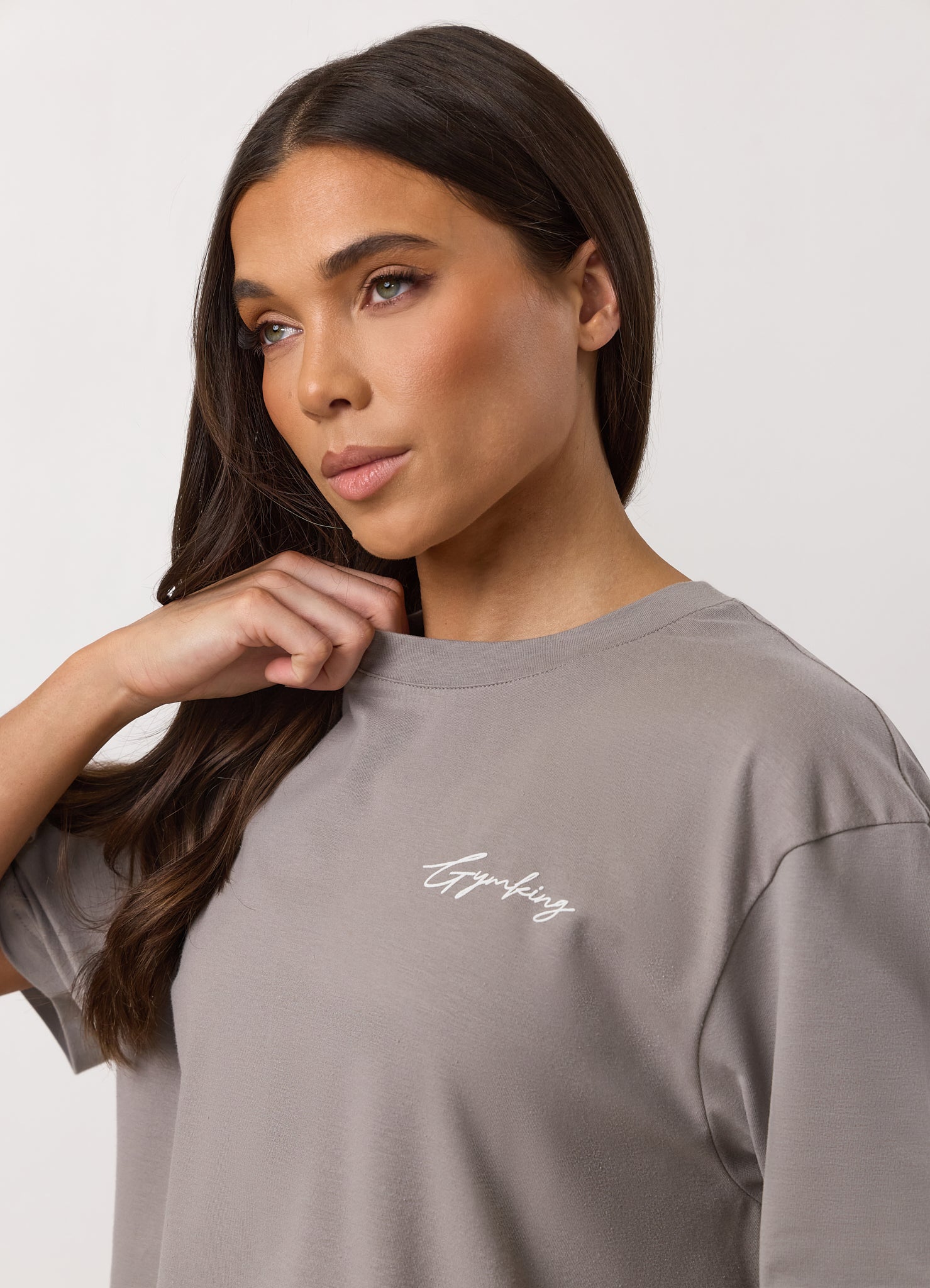 Gym King Poise Boyfriend Tee - Warm Grey