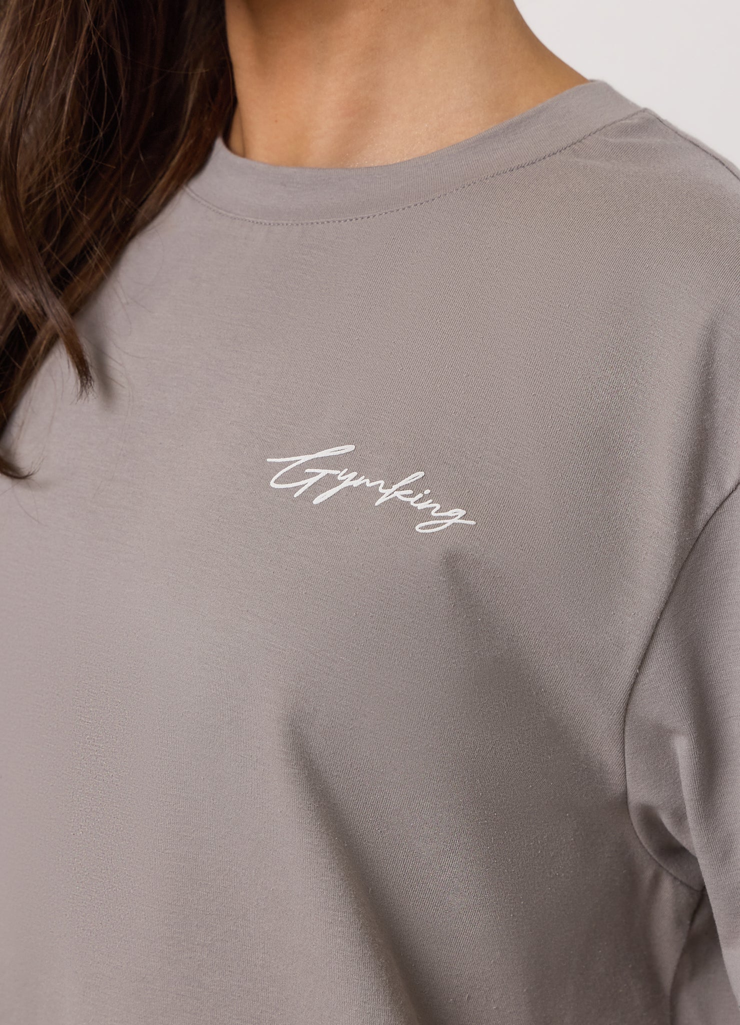 Gym King Poise Boyfriend Tee - Warm Grey