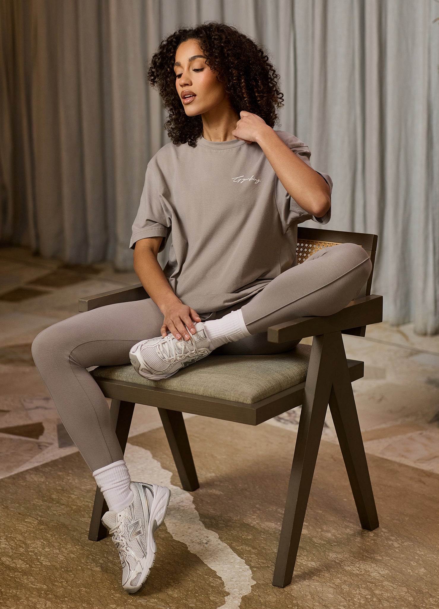 Gym King Poise Jersey Legging - Warm Grey