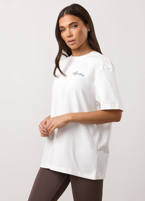 Gym King Poise Boyfriend T-Shirt - Cream