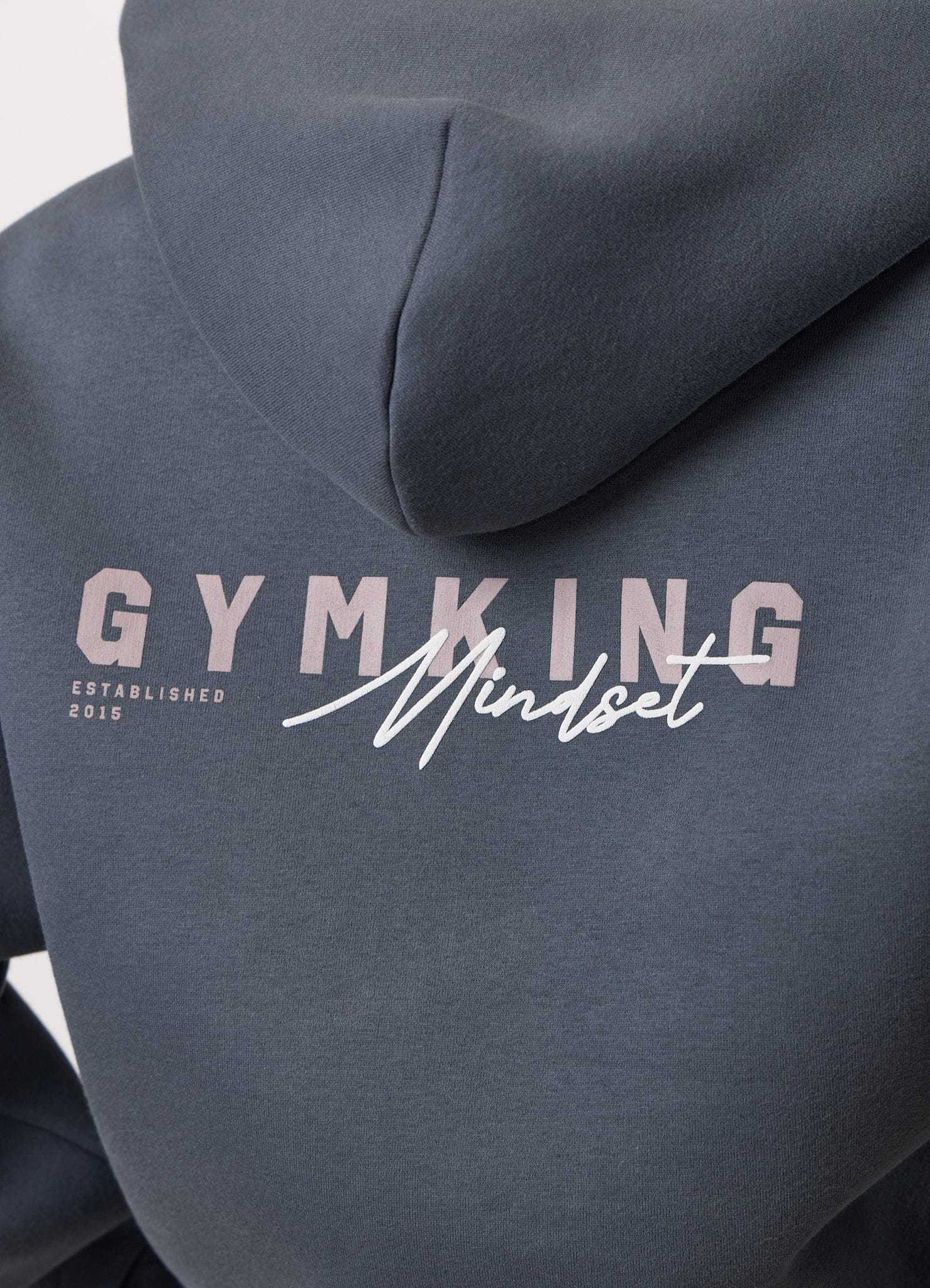 Gym King Poise Oversized Graphic Full Zip Hood - Storm Blue