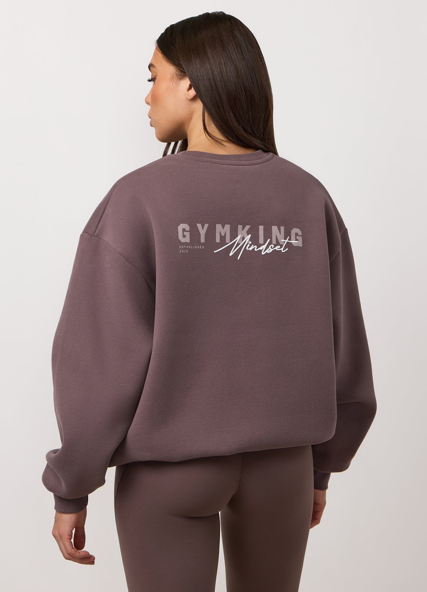 Gym King Poise Relaxed Fit Crew - Deep Mocha