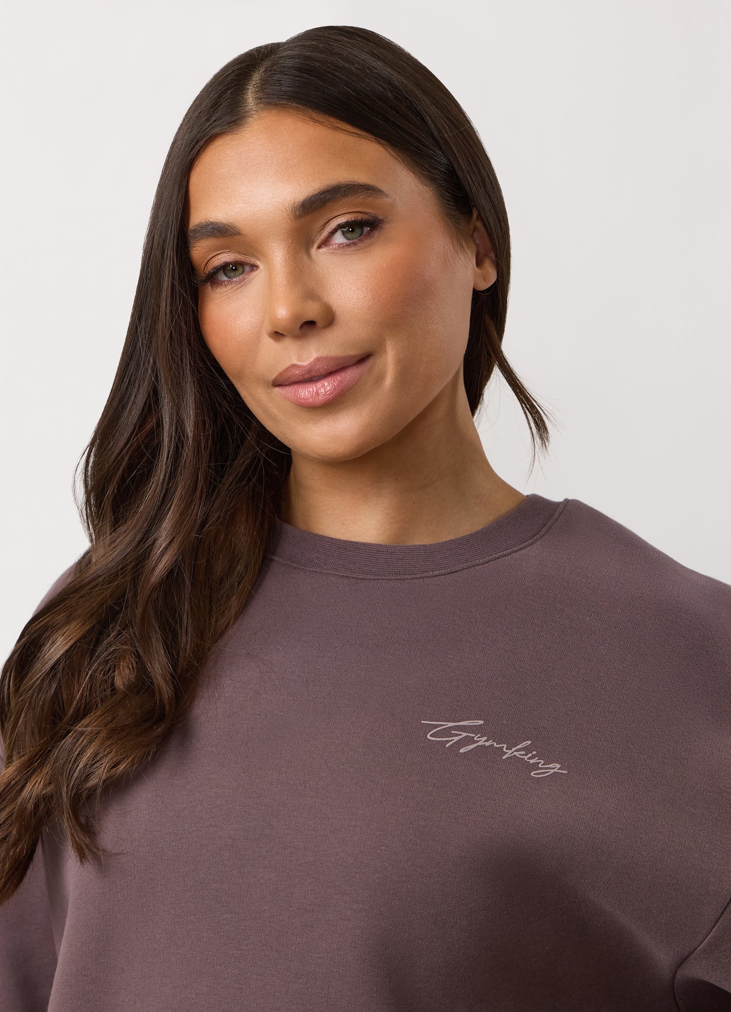 Gym King Poise Relaxed Fit Crew - Deep Mocha