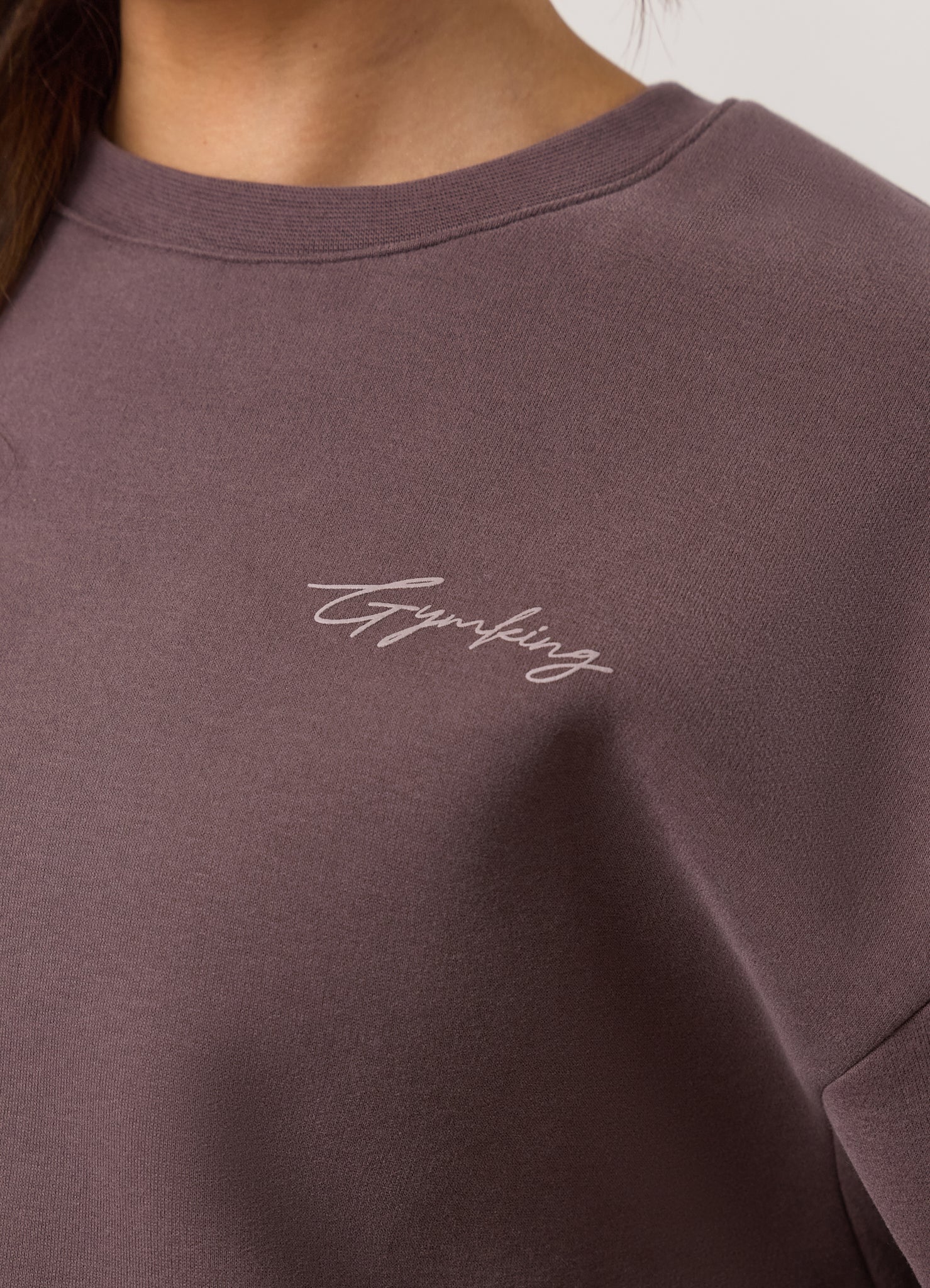 Gym King Poise Relaxed Fit Crew - Deep Mocha