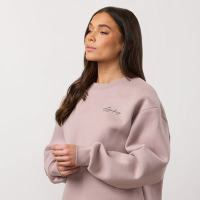 Gym King Poise Relaxed Fit Crew - Pink Taupe