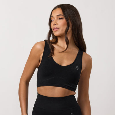 Gym King Poise Seamless Tank - Iridescent Black