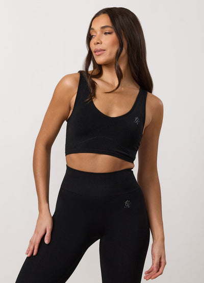 Gym King Poise Seamless Tank - Iridescent Black