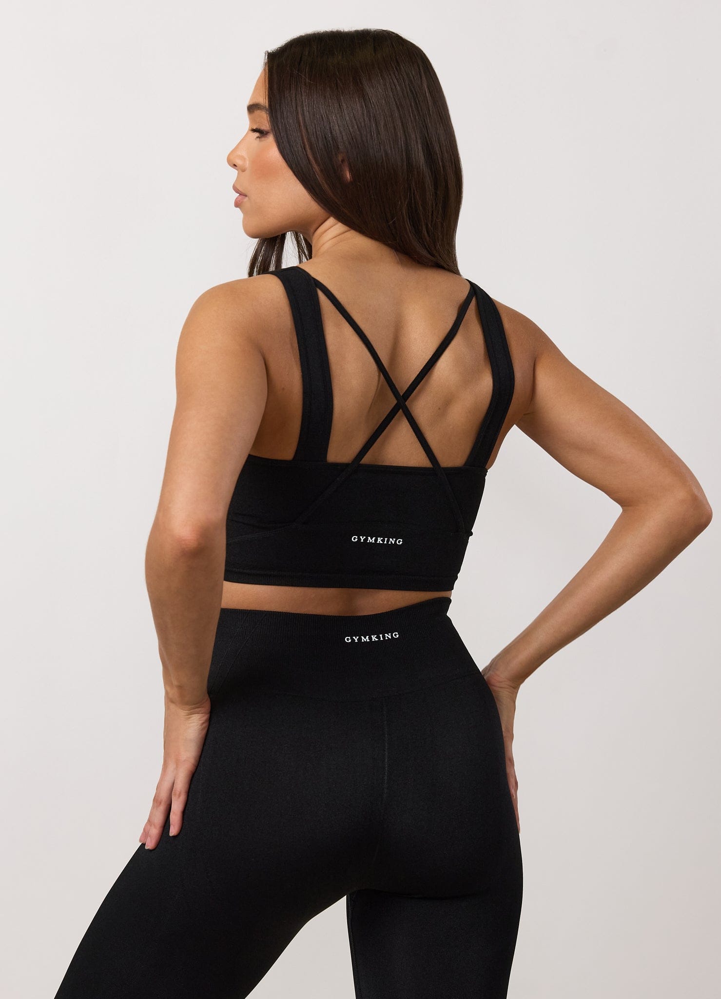 Gym King Poise Seamless Tank - Iridescent Black