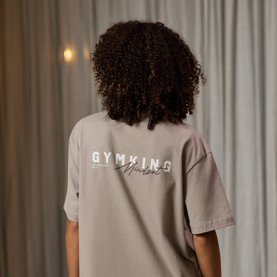 Gym King Poise Boyfriend T-Shirt - Warm Grey