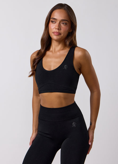 Gym King Poise Seamless Tank - Iridescent Black