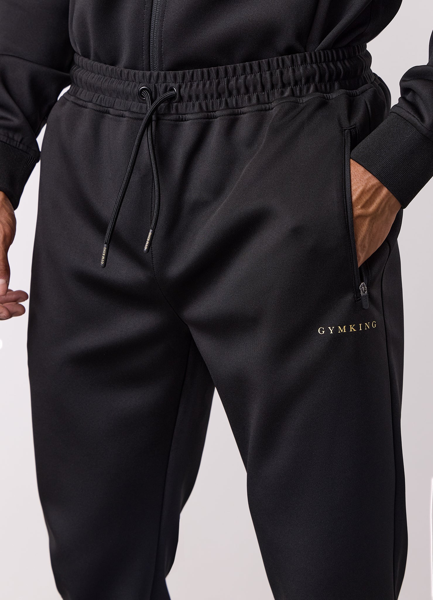 Gym King Poly Jogger - Black