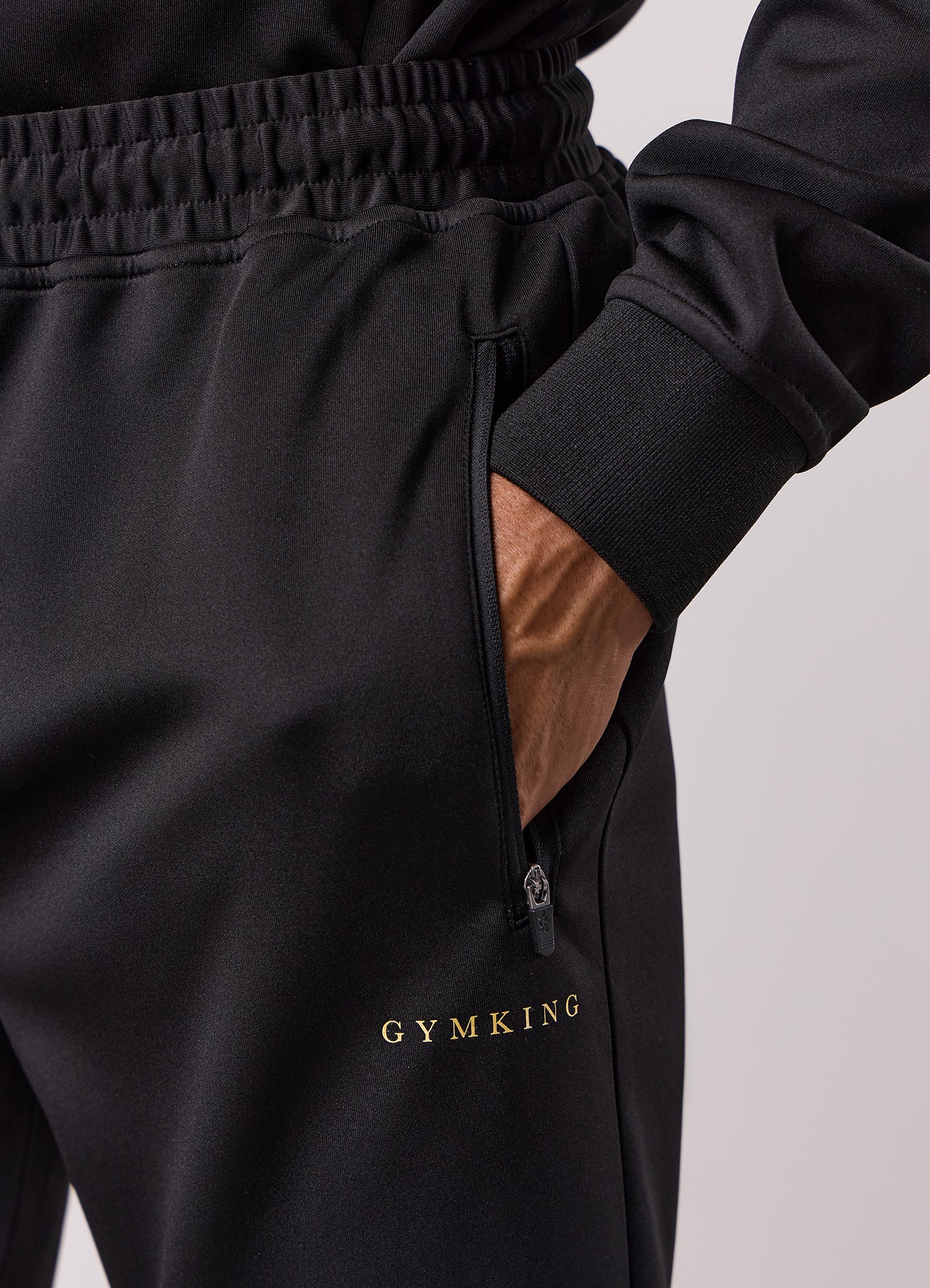 Gym King Poly Jogger - Black
