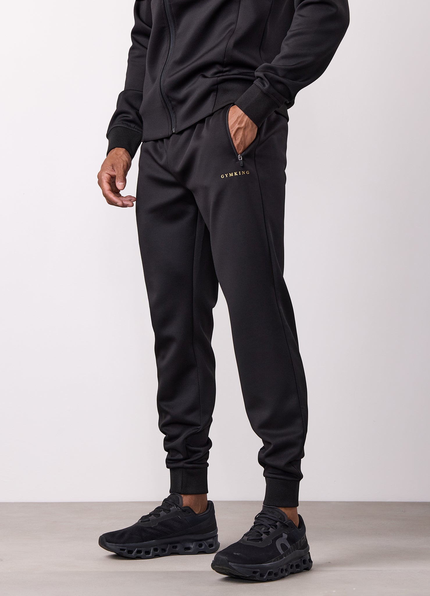 Gym King Poly Jogger - Black