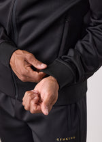 Gym King Poly Full Zip Hood Tracksuit - Black