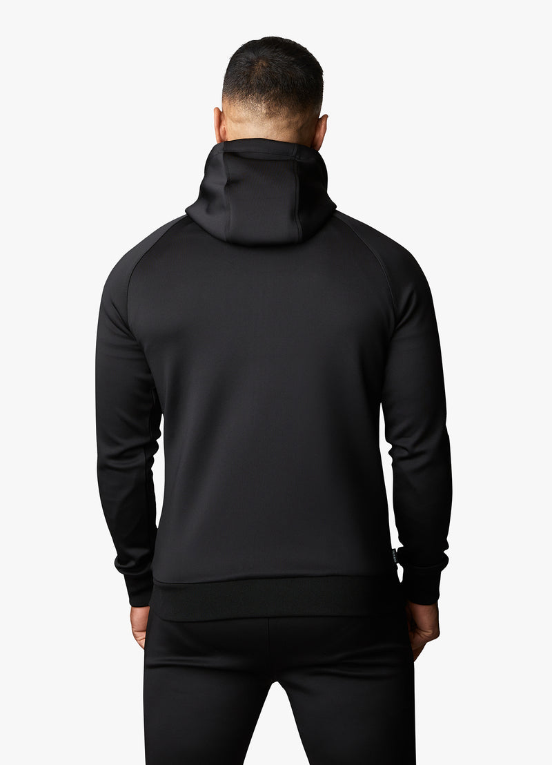 Gym King Full Zip Poly Hood - Black/Gold