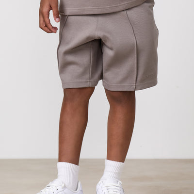 Gym King Younger Kids Portals Texture Short - Clay Grey