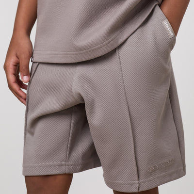 Gym King Older Kids Portals Texture Short - Clay Grey