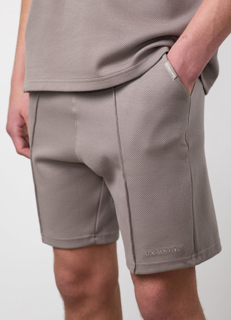Gym King Older Kids Portals Texture Short - Clay Grey