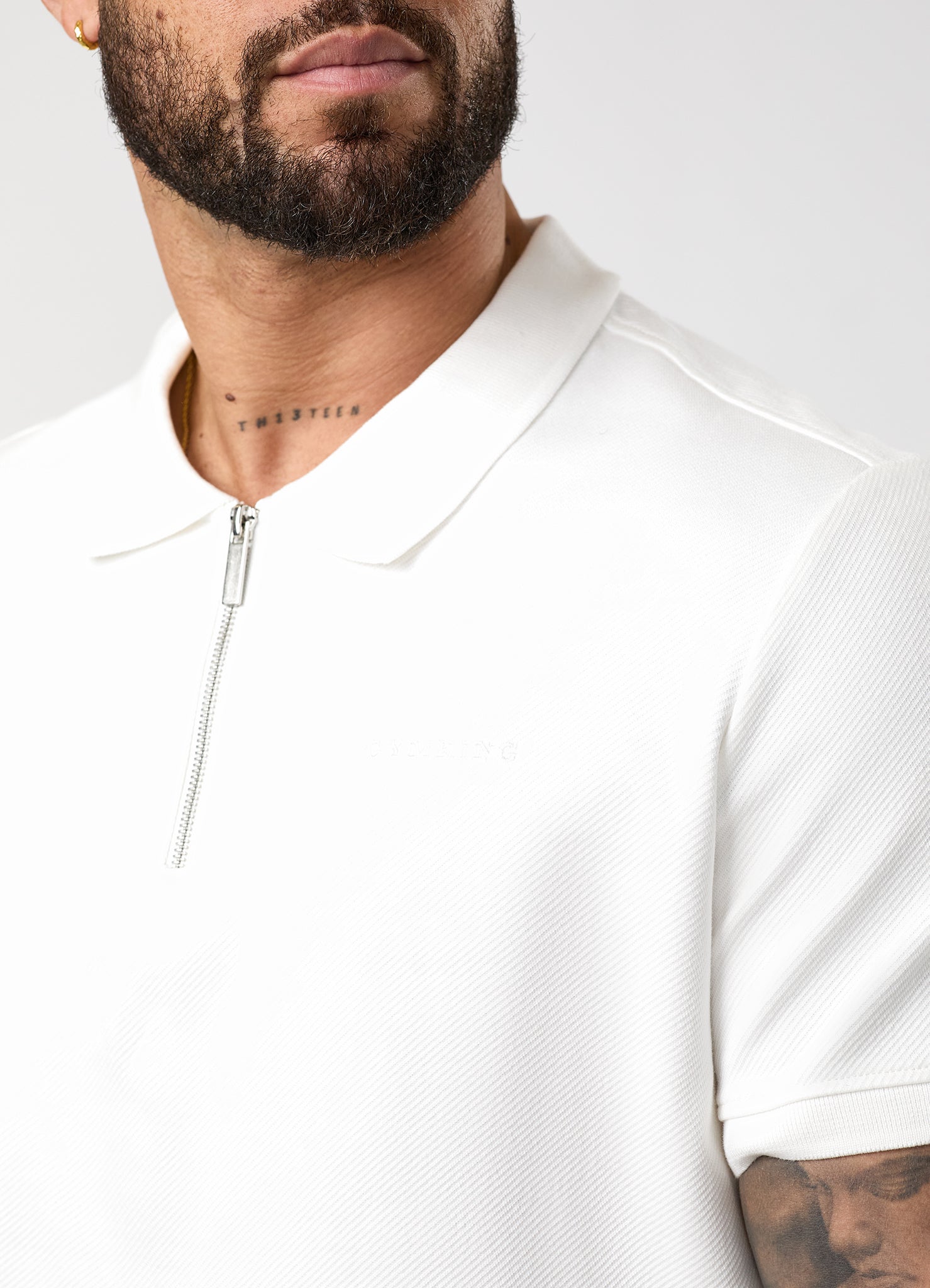 Gym King Portals Texture Polo - Cream