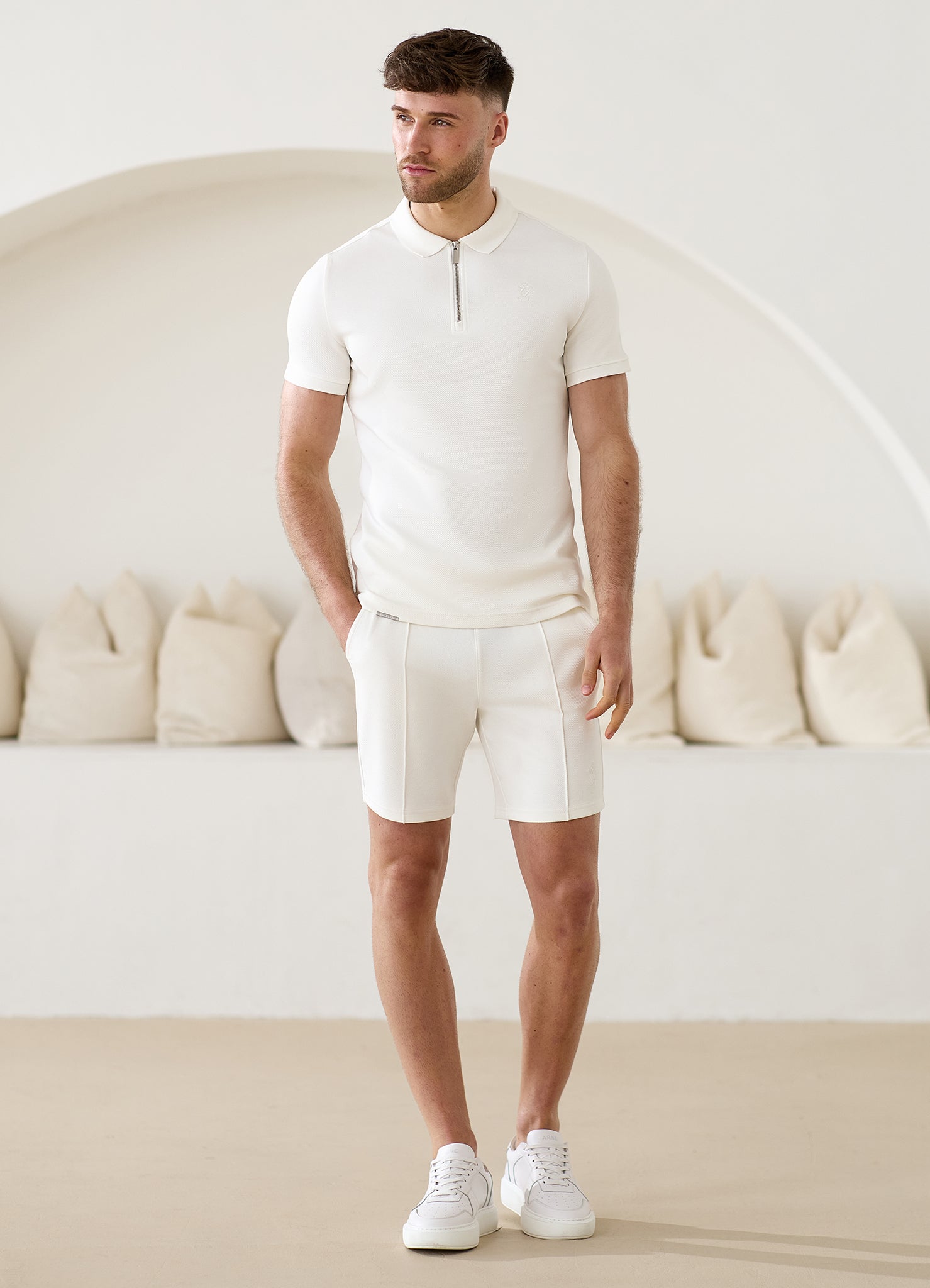 Gym King Portals Texture Short - Cream