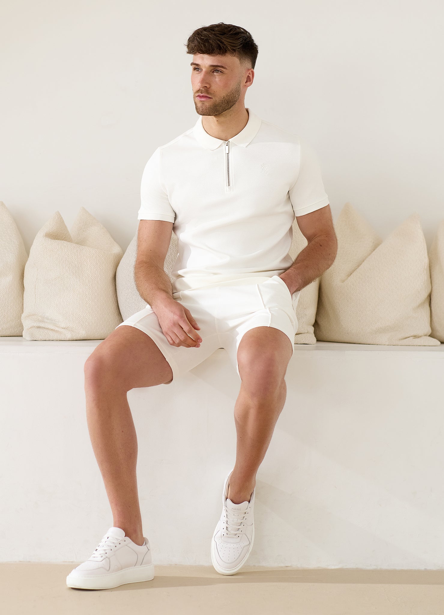 Gym King Portals Texture Short - Cream