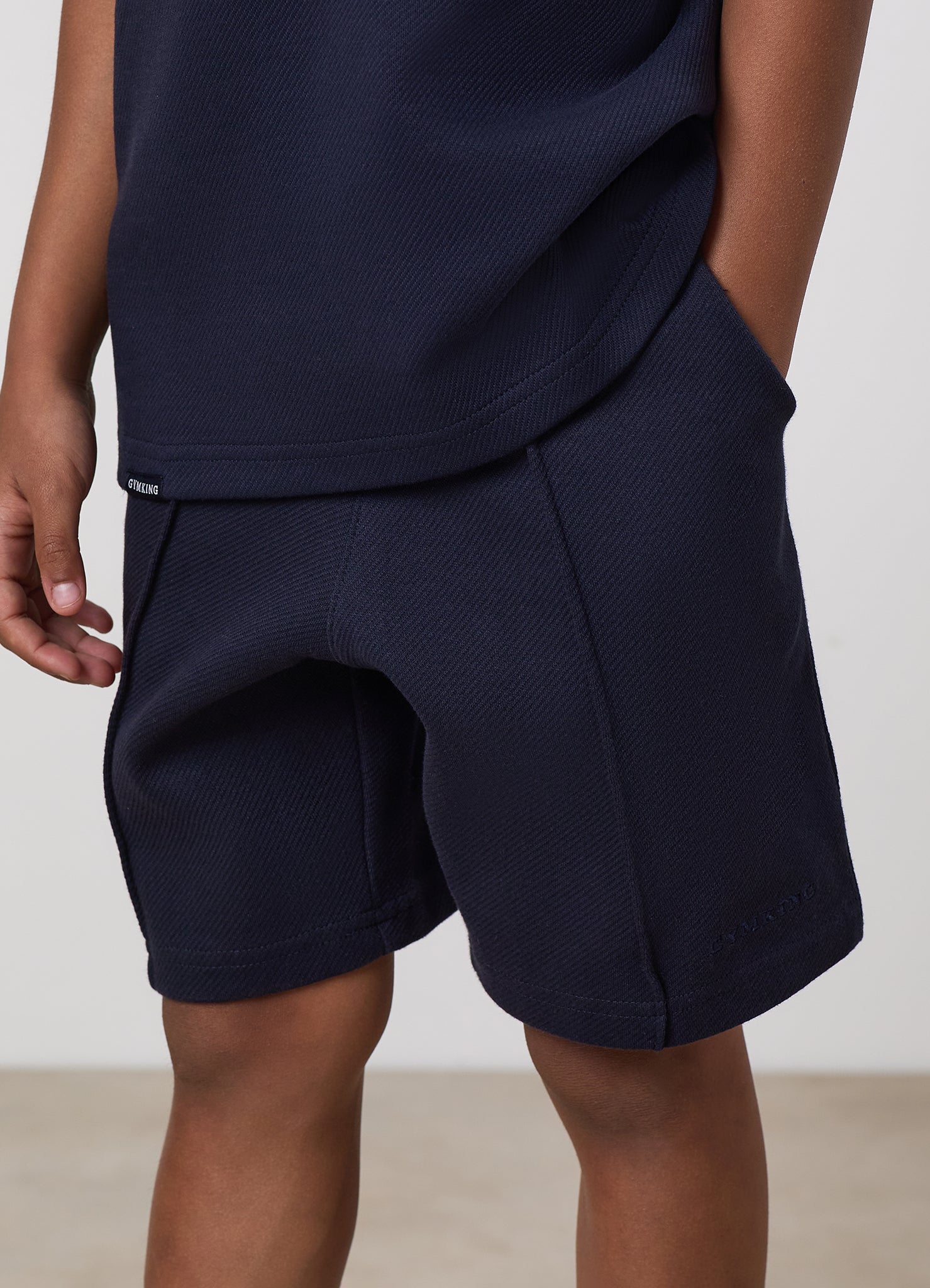 Gym King Younger Kids Portals Texture Short - Navy