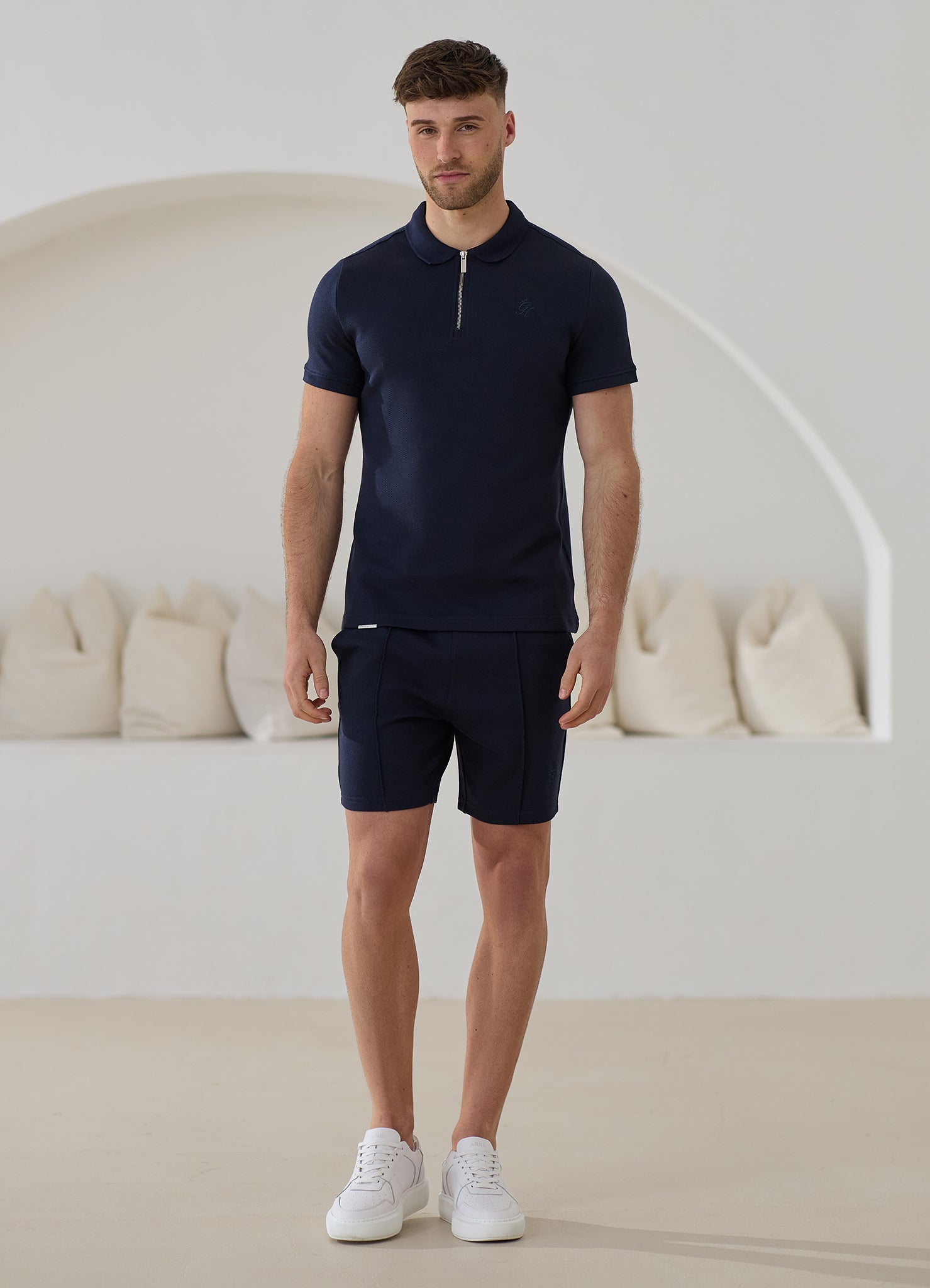 Gym King Portals Texture Short - Navy