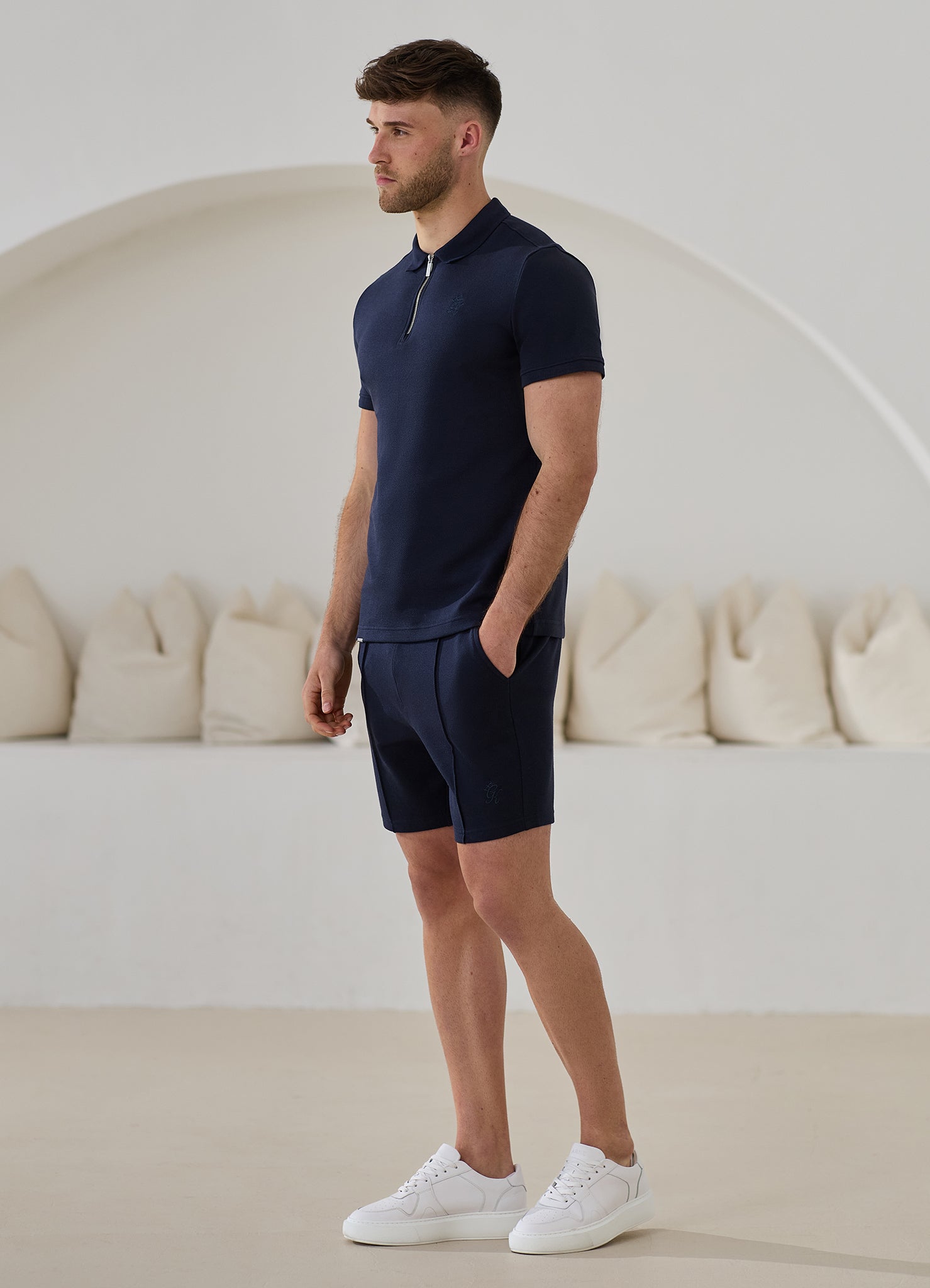 Gym King Portals Texture Short - Navy