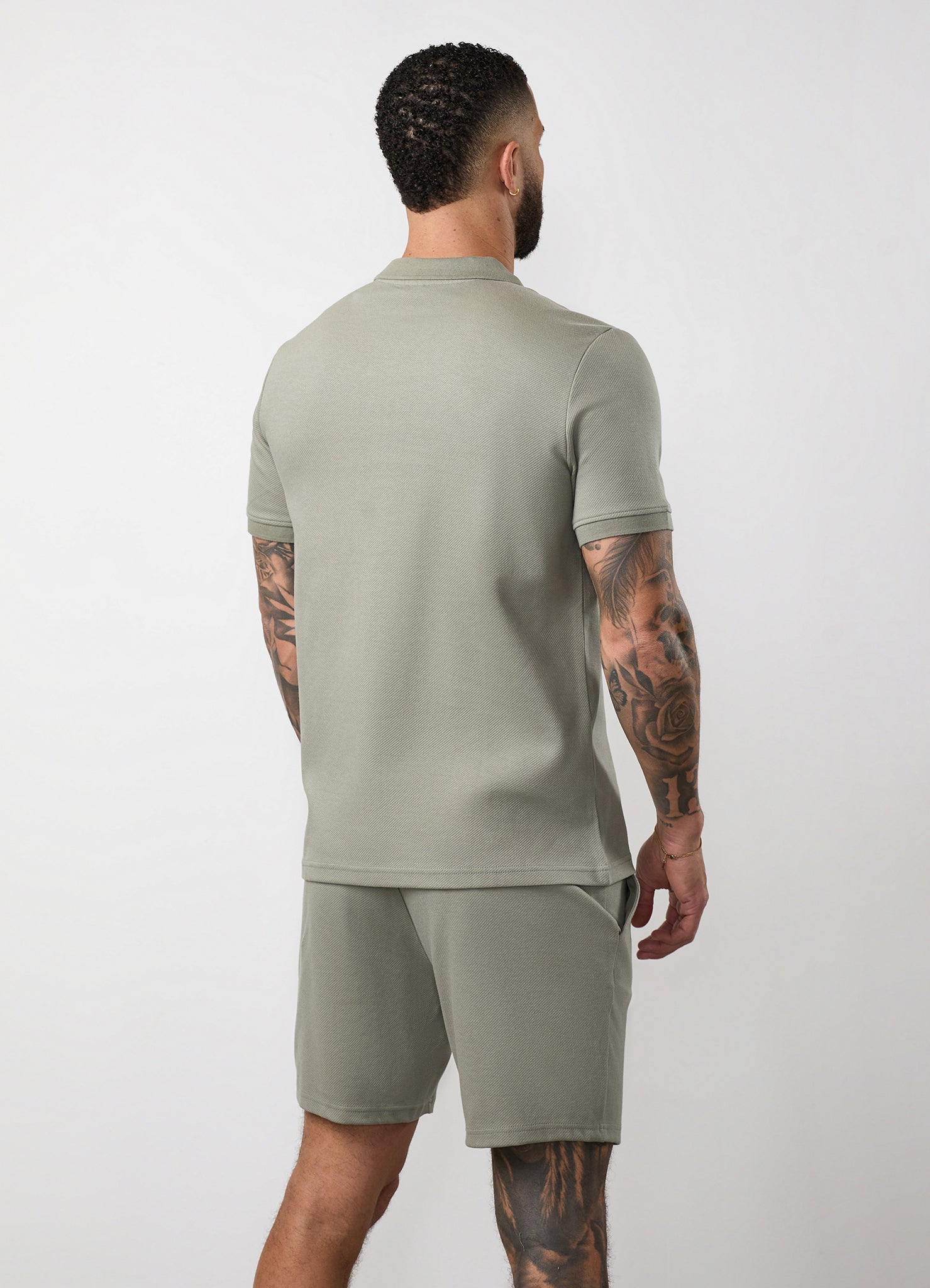 Gym King Portals Texture Polo - Soft Khaki