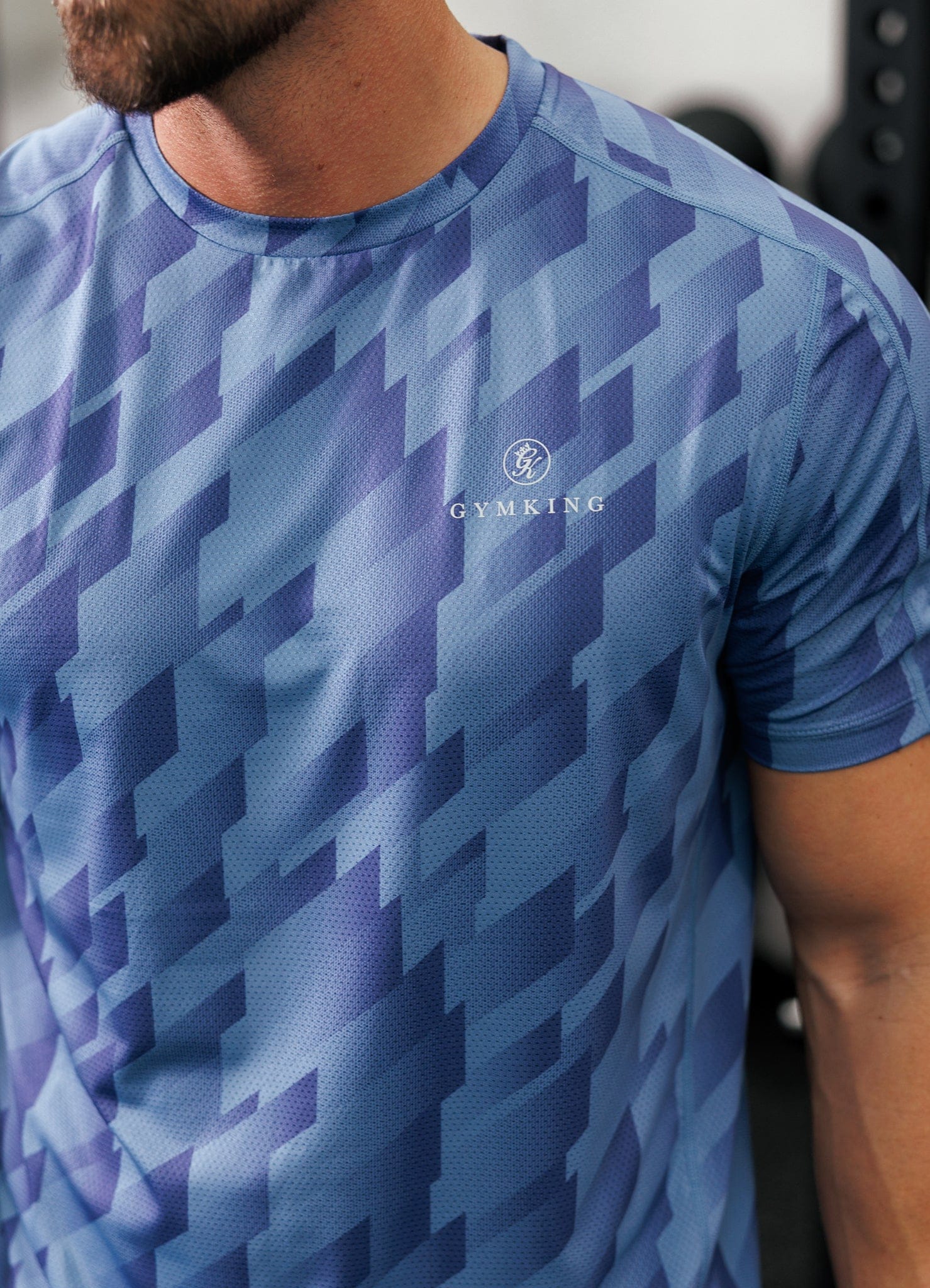 Gym King Power AOP Tee - Blue Jean