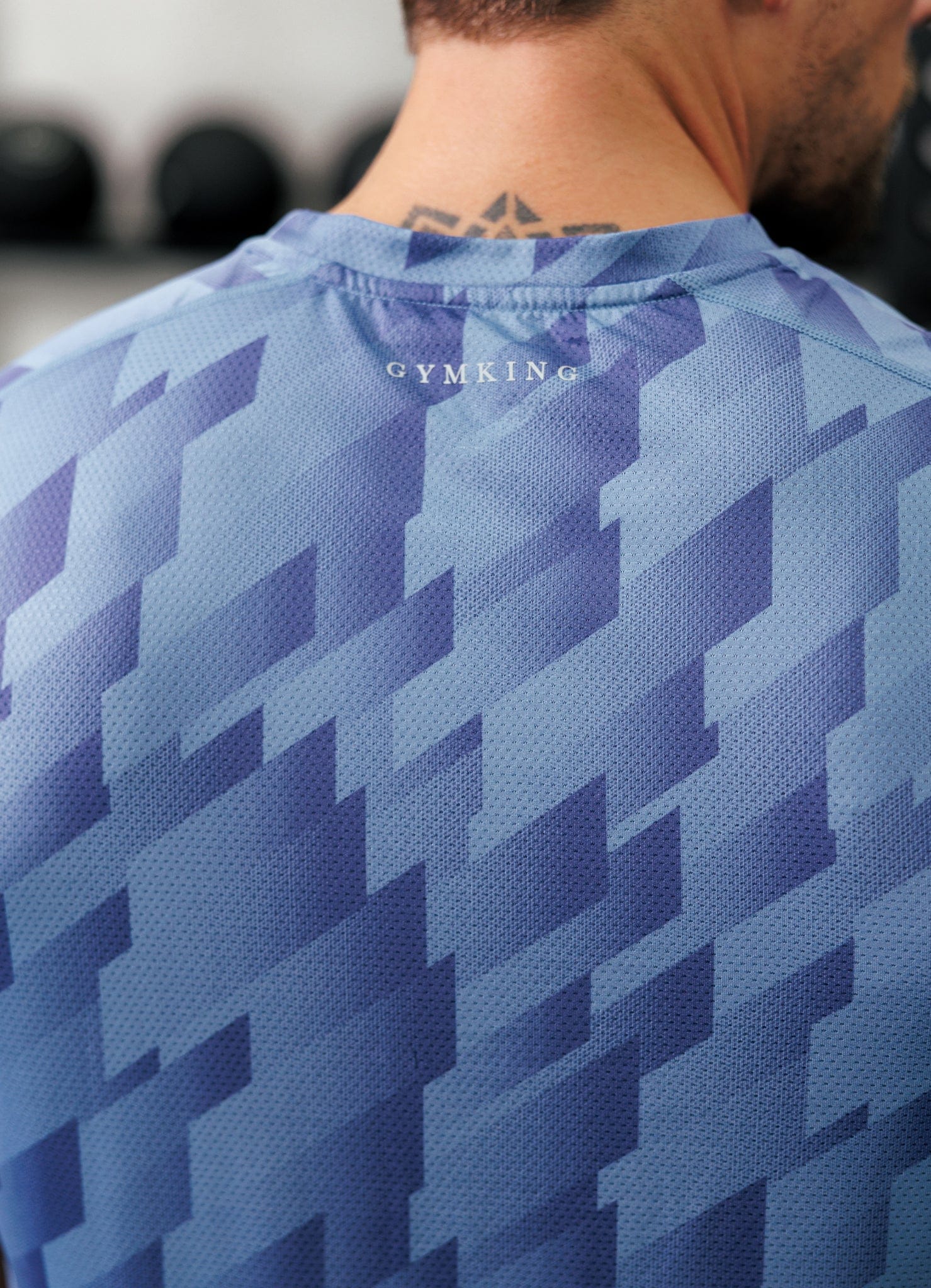 Gym King Power AOP Tee - Blue Jean