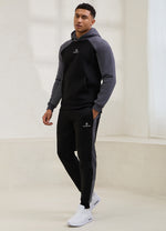 Gym King Power Fleece Hood Tracksuit - Black/Graphite/Gunmetal Grey