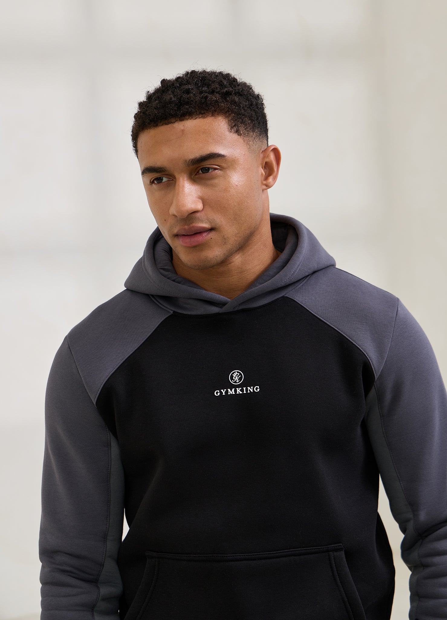 Gym King Power Fleece Hood Tracksuit - Black/Graphite/Gunmetal Grey