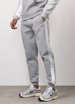 Gym King Power Fleece Hood Tracksuit - Light Grey/Snow Marl/White