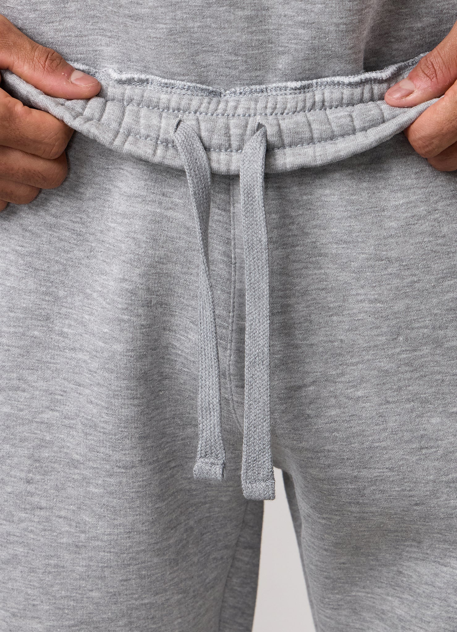 Gym King Power Colour Block Fleece Jogger - Light Grey/Snow Marl/White
