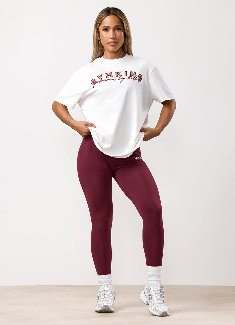 Gym King Powered By Belief BF Tee - Cream