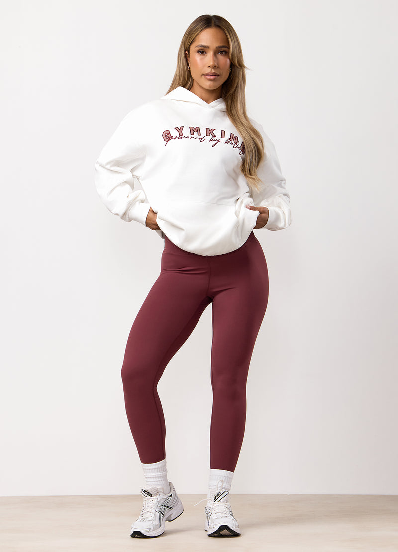 Gym King Powered By Belief Relaxed Fit Hood - Cream